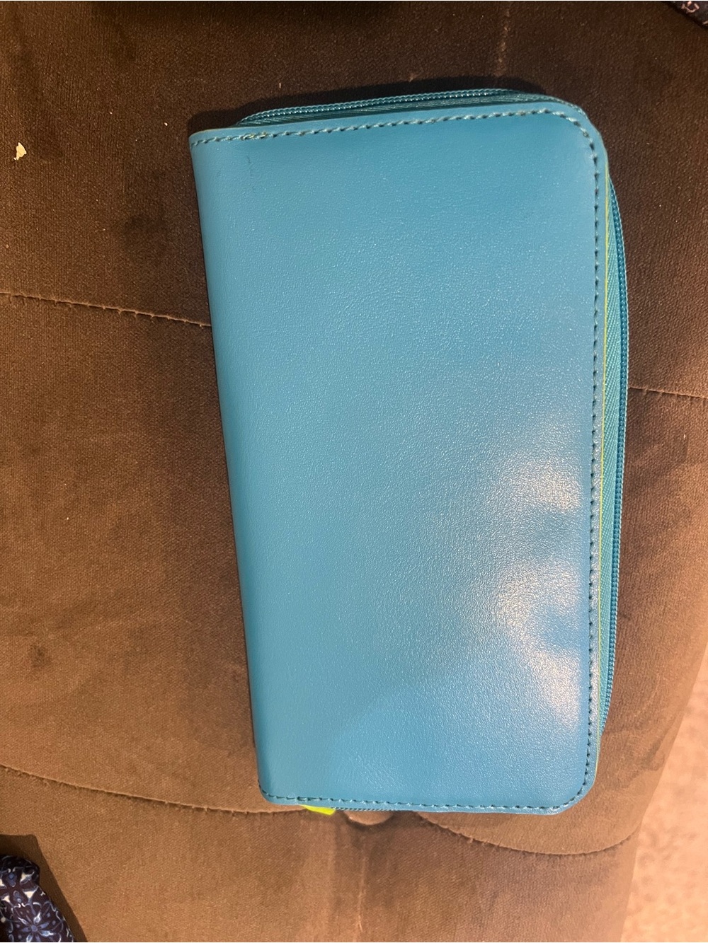 Blue Leather Wallet with Crown Emboss from Baekgaard